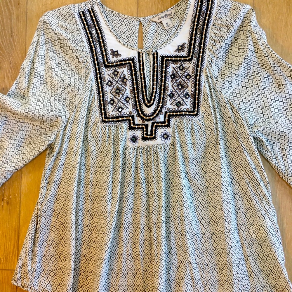 Lucky Brand Embroidered Blouse